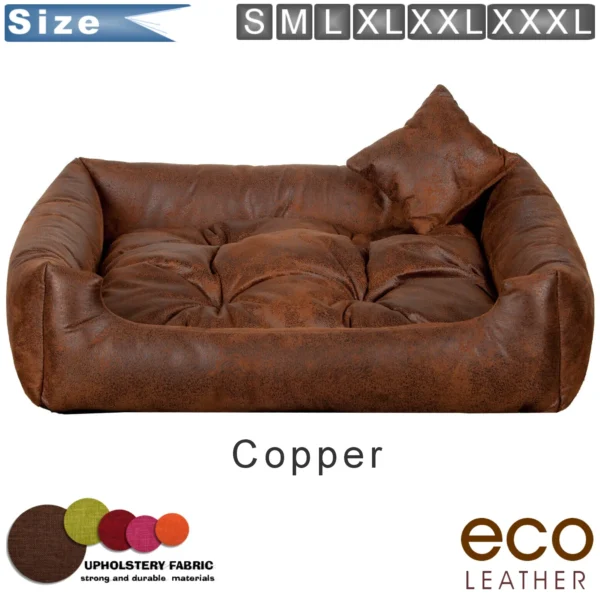 Dog bed Eco Leather – Copper - Image 2