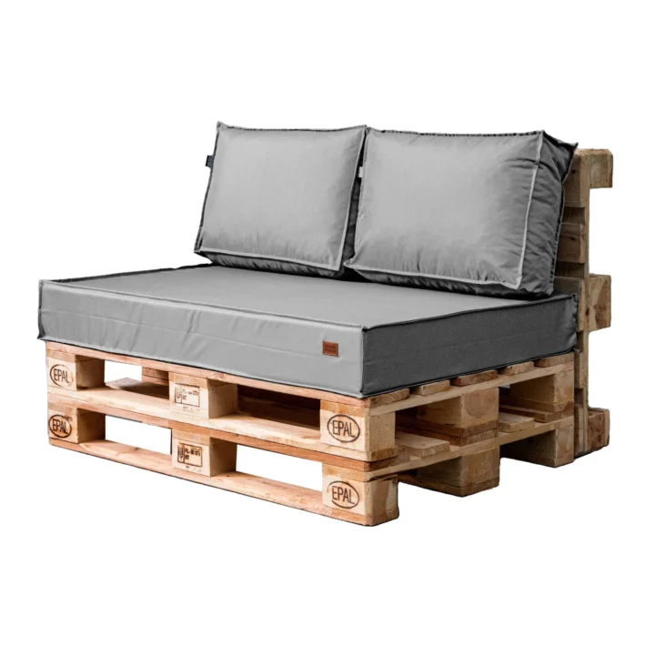 Garden outdoor pallet cushions set – Light grey