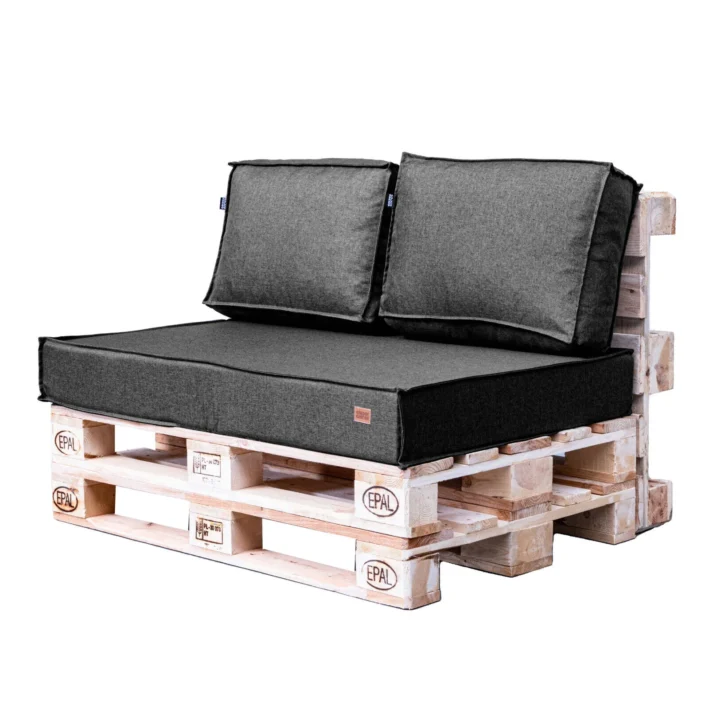 Garden outdoor pallet cushions set Dark melange