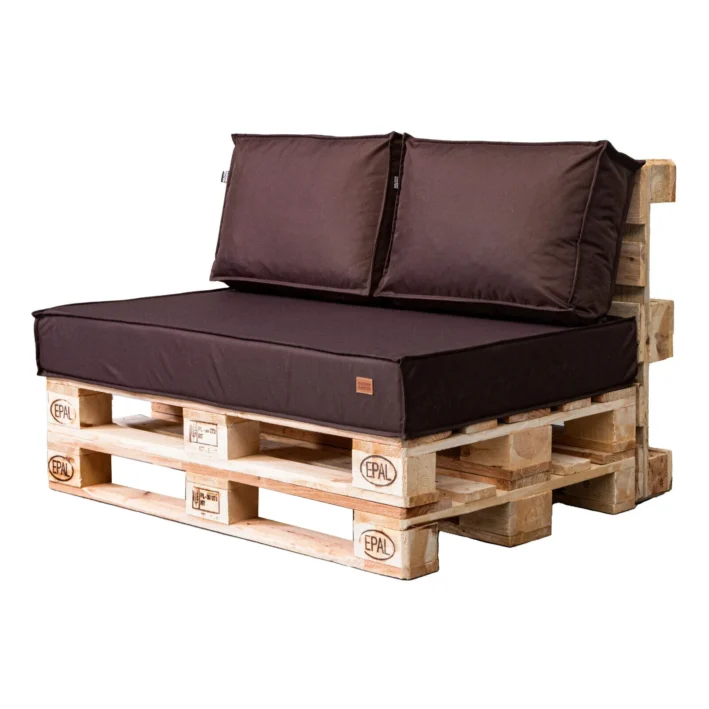 Garden outdoor pallet cushions set – Dark brown