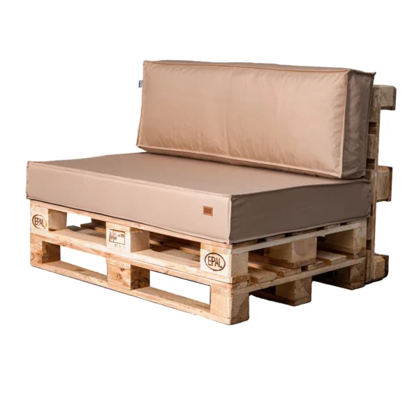 Garden outdoor pallet cushions set – Cappuccino1 - Image 2