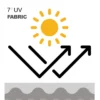 Garden pallet cushions UV fabric Dark melange - Image 3