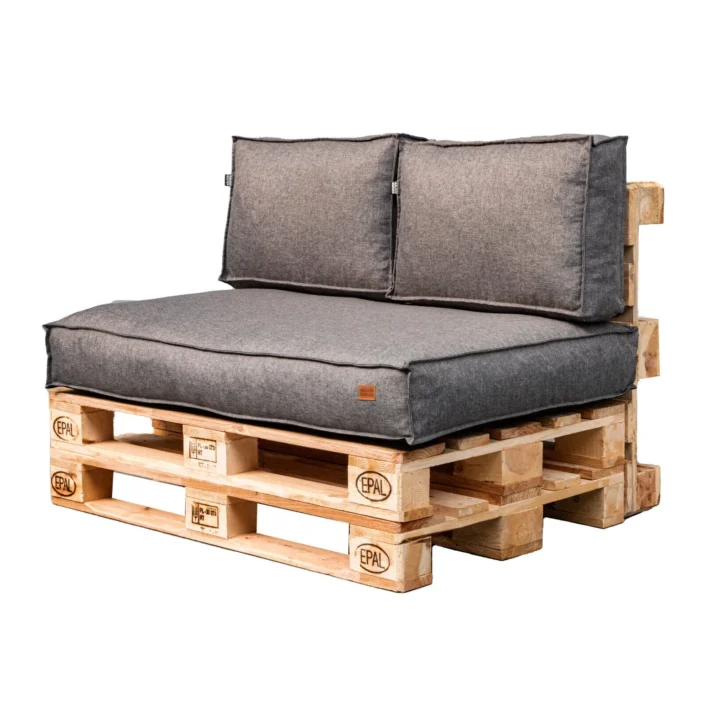 Garden pallet cushions set UV fabric Dark melange