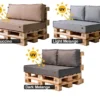 Garden pallet cushions UV fabric Dark melange - Image 4