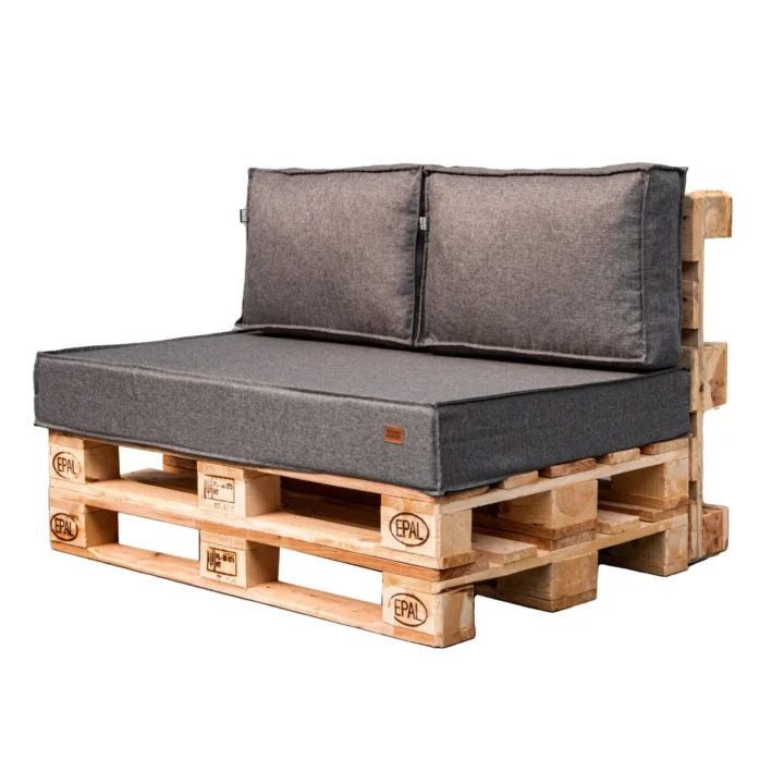 Garden pallet cushions UV fabric Dark melange