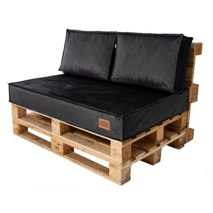 Patio pallet cushions set soft touch Black