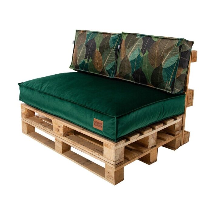 Patio terrace pallet cushions set soft touch Green & leaves