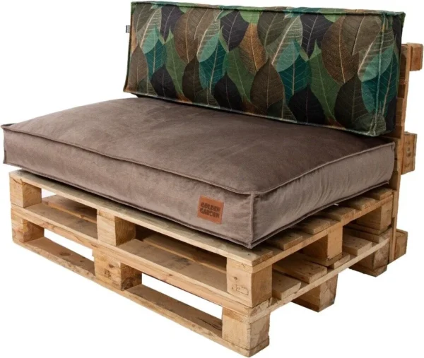 Patio terrace pallet cushions set soft touch Leaves - Image 3