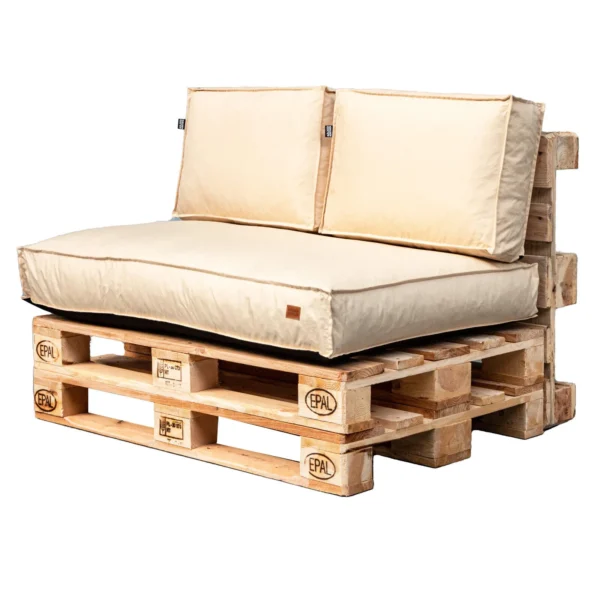 Garden pallet cushions set waterproof Cream
