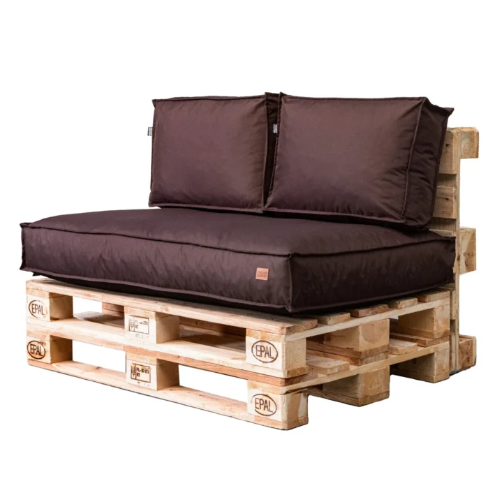 Garden pallet cushions set waterproof Dark brown