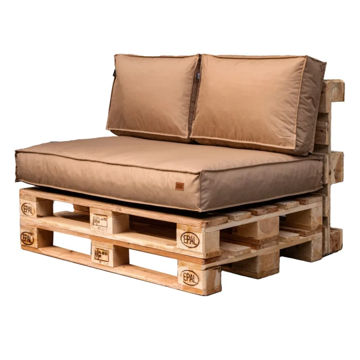 Garden pallet cushions set waterproof Cappuccino