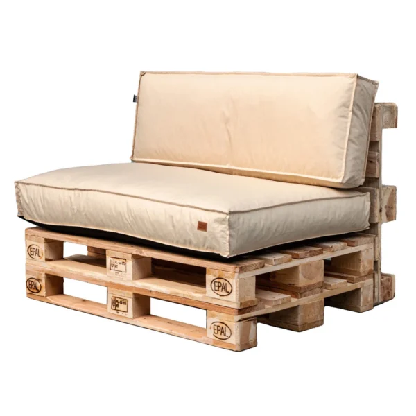 Garden pallet cushions set waterproof Cream - Image 2