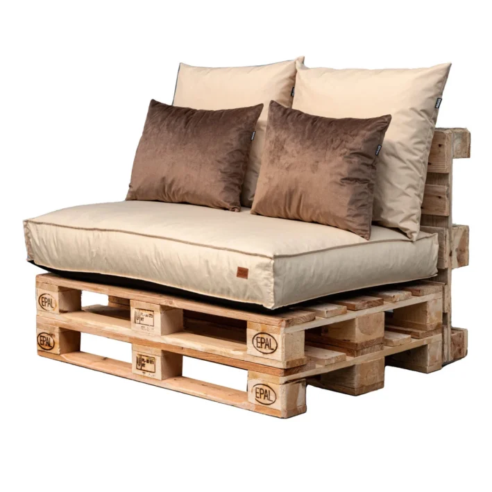 5 pcs set pallet garden cushions Cream