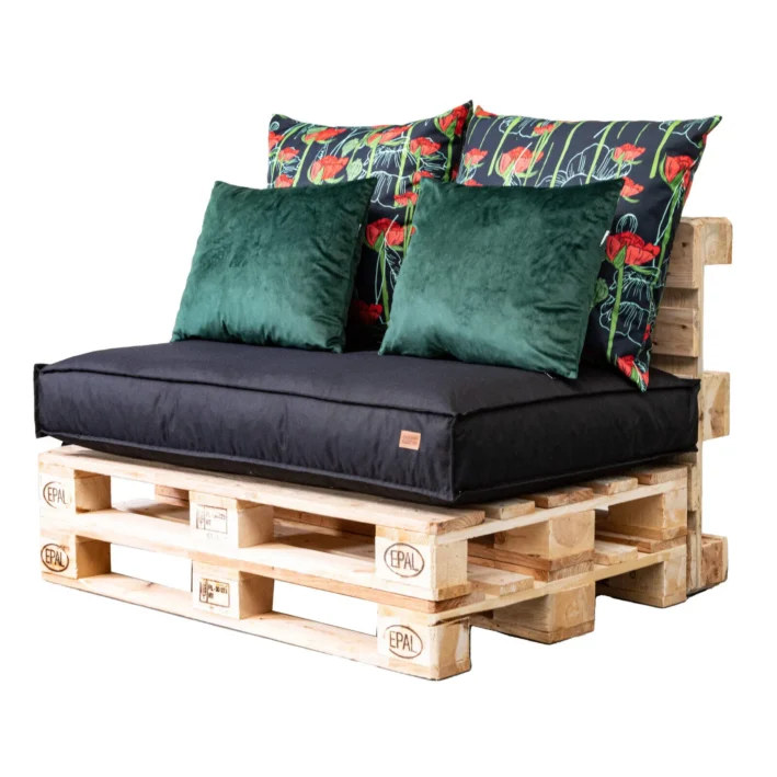 5 pcs set pallet garden cushions Black