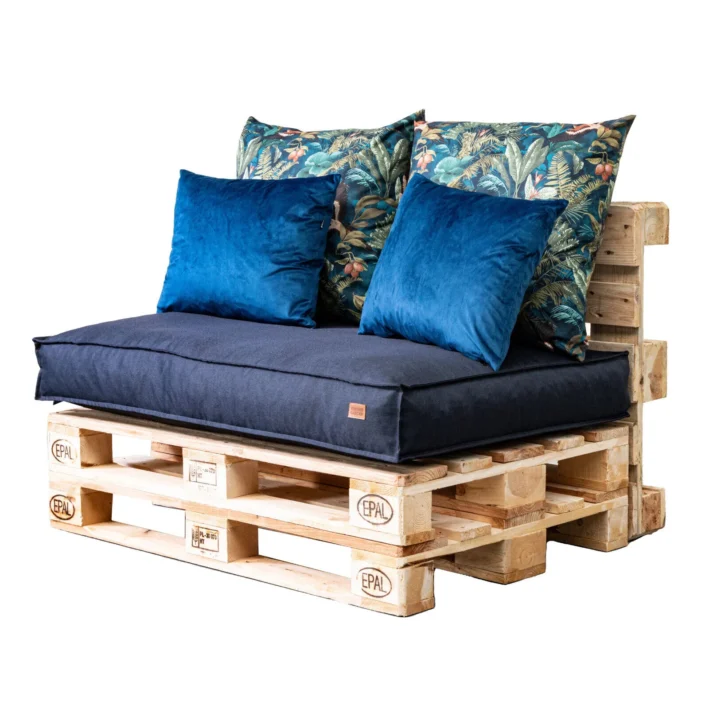5 pcs set pallet garden cushions Navy blue