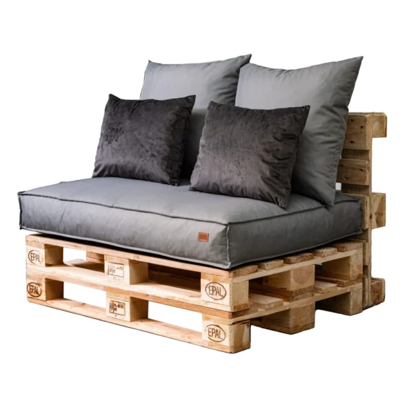 5 pcs set pallet garden cushions Grey