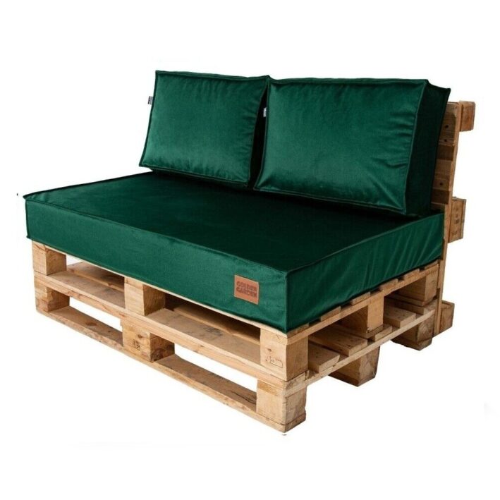 Patio pallet cushions set soft touch Dark green