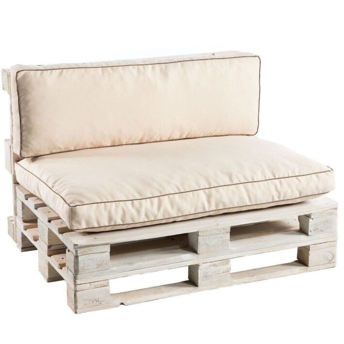 Luxury Pallet Cushions Garden seating pad & backrest - Cream, PWK