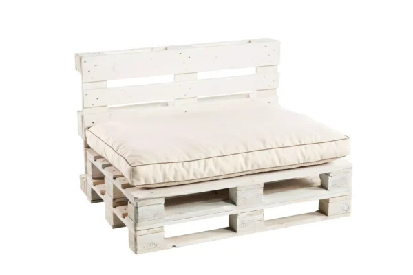 Luxury Pallet Cushions Garden seating pad & backrest - Cream, PWK - Image 3