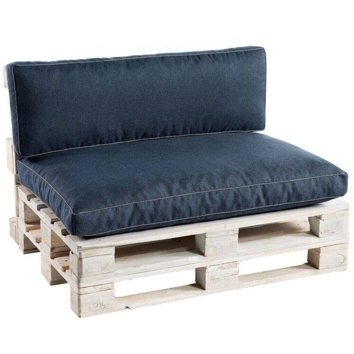 Luxury Pallet Cushions Garden seating pad & backrest - Blue, PWK