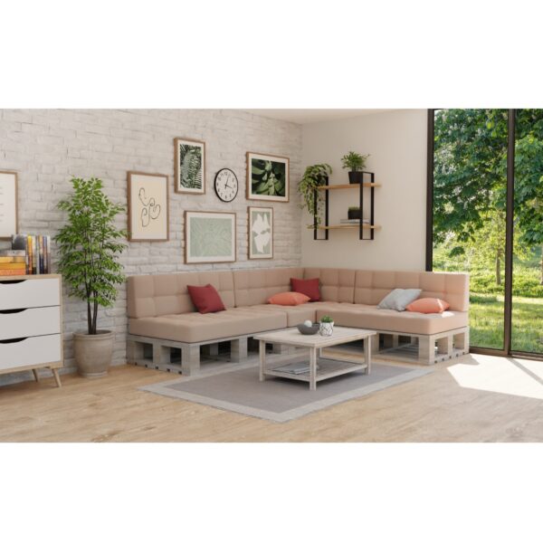 Elegant Pallet Cushions Garden seating pad & backrest - Beige, PFG - Image 2