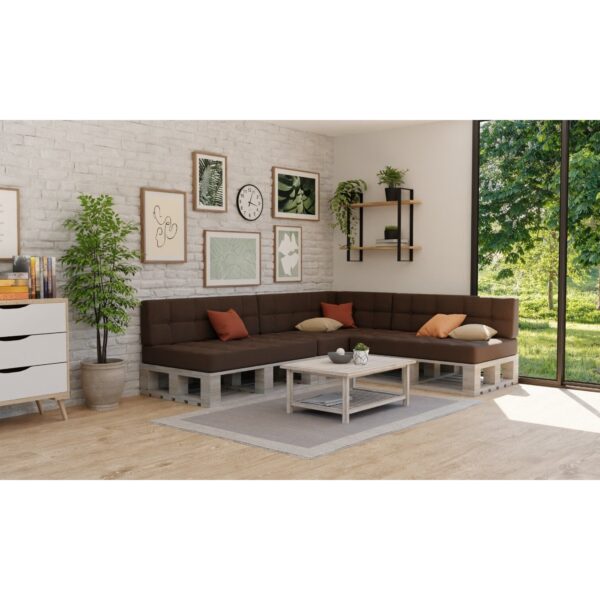 Elegant Pallet Cushions Garden seating pad & backrest - Dark brown, PFG - Image 2