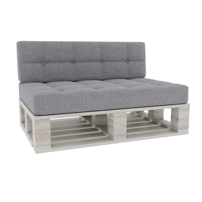 Elegant Pallet Cushions Garden seating pad & backrest - Light grey, PFG
