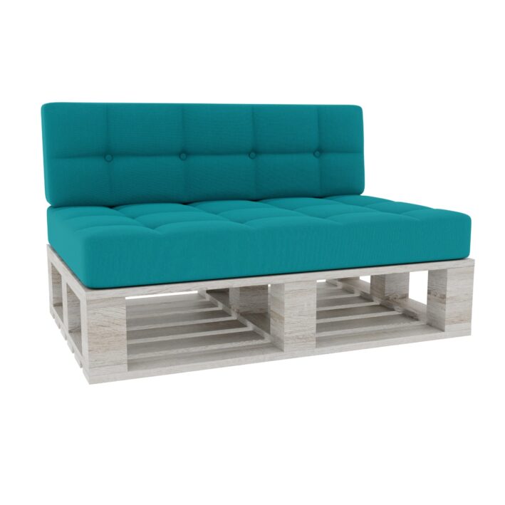 Elegant Pallet Cushions Garden seating pad & backrest - Sky blue, PFG