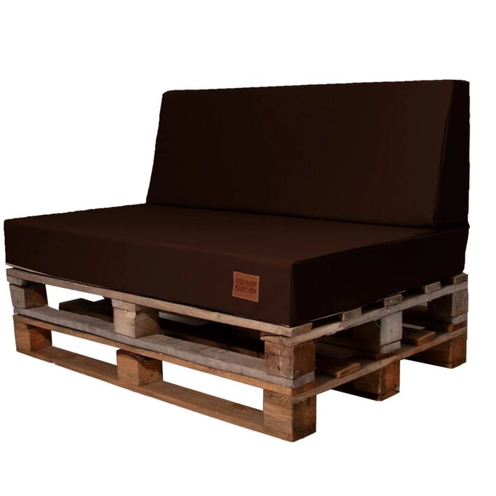 Eco leather Pallet Cushions seating pad & backrest - Brown, GMECO