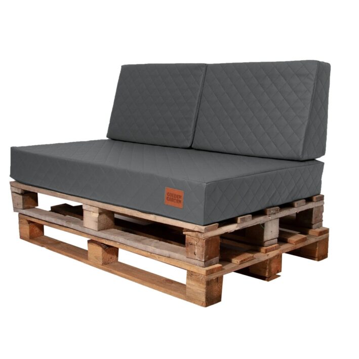 Eco leather Pallet Sofa Cushions seating pad & backrest - Grey, GMQ