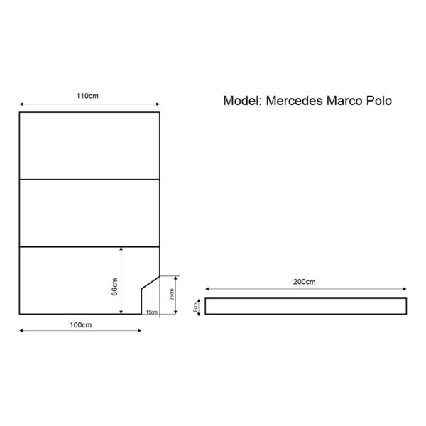 Premium Mattress Mercedes V Class Marco Polo 110x200 Sleeping Pad Firm Foldable - Image 10
