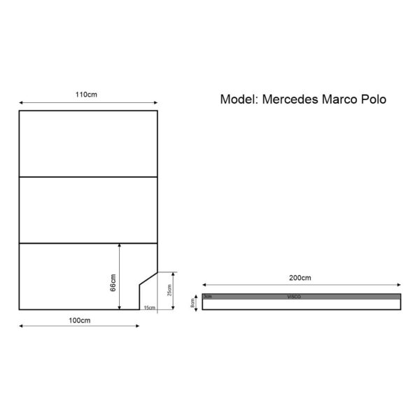 Premium Mattress Mercedes V Class Marco Polo 110x200 Sleeping Pad Firm Foldable - Image 12