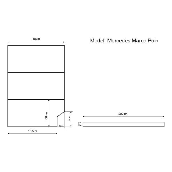 Premium Mattress Mercedes V Class Marco Polo 110x200 Sleeping Pad Firm Foldable - Image 13