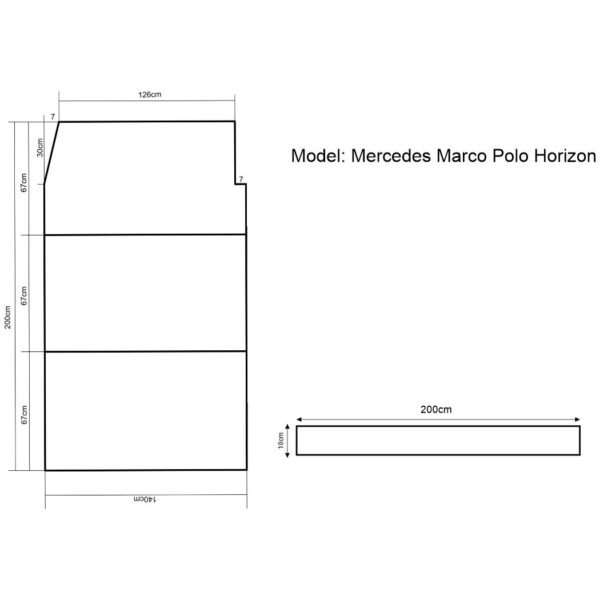 Premium Mattress Mercedes V Class Marco Polo 126/140x200cm Sleeping Pad Foldable - Image 12