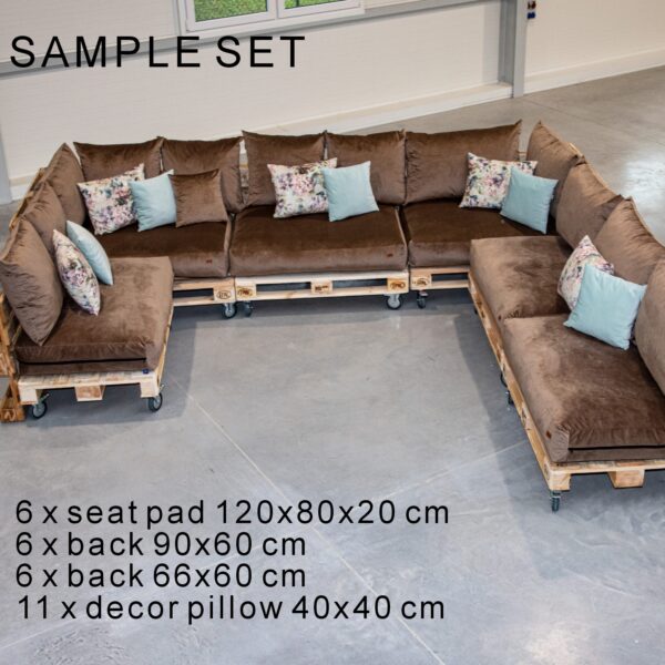 Premium Royal fabric Extreme comfy modular Pallet Sofa Cushions, GGM - Image 7