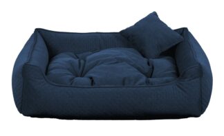 dark blue dog bed