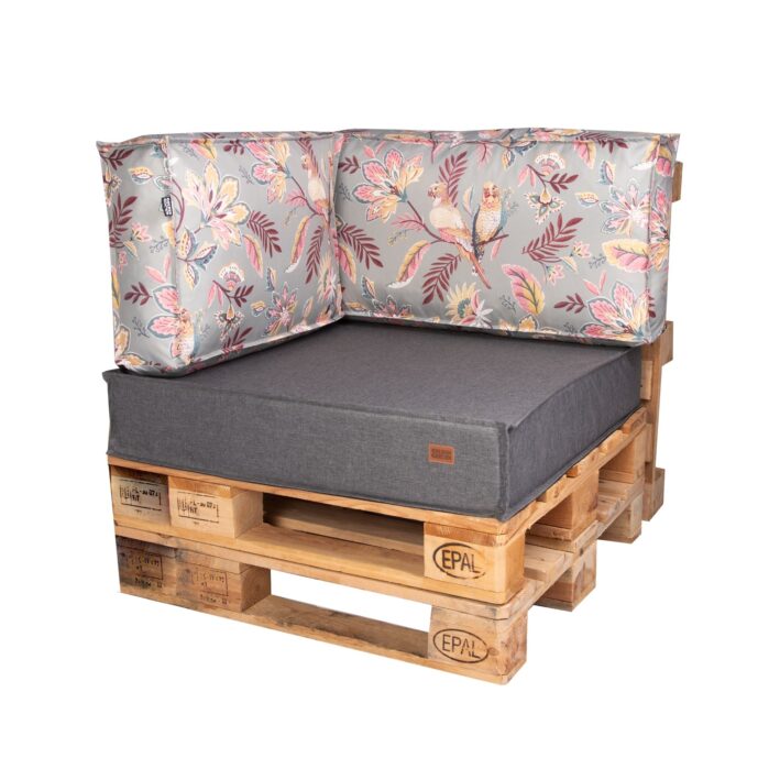 Corner set pallet cushions garden - Frida grey