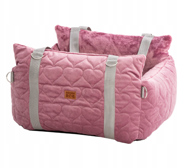 3-in-1 Dog Car Seat / Bed / Carrier - pink - Image 2