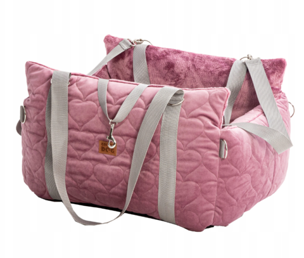 3-in-1 Dog Car Seat / Bed / Carrier - pink