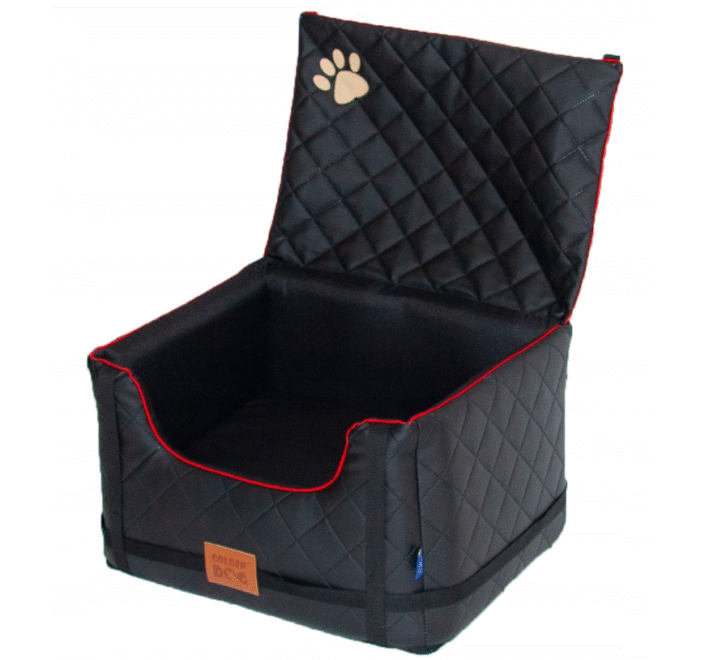Dog Car Seat Lux Comfort, Eco - Leather - colour Black
