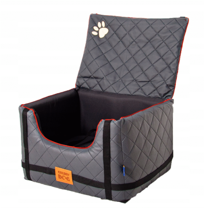 Dog Car Seat Lux Comfort, Eco - Leather - colour Grey