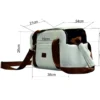 Small Dog Puppy Cat Bag Carrier Shoulder Bag Car Seat - White - Image 4